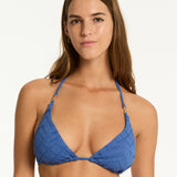 Toscana D Cup Tri Bikini Top - Denim Blue - Simply Beach UK
