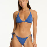Toscana D Cup Tri Bikini Top - Denim Blue - Simply Beach UK