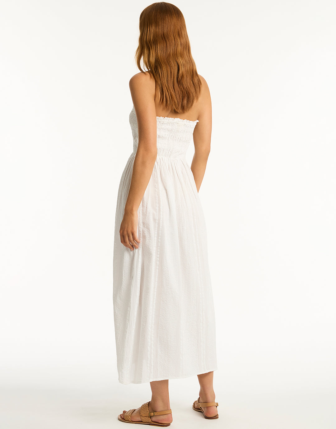 Heatwave Bandeau Maxi Dress - White - Simply Beach UK