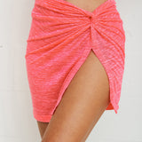 Sarong Mini Skirt - Hot Pink - Simply Beach UK