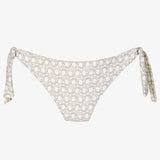 Indira Tie Side Bikini Pant - White and Gold - Simply Beach UK