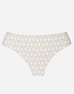 Indira Wide Side Bikini Pant - White and Gold - Simply Beach UK