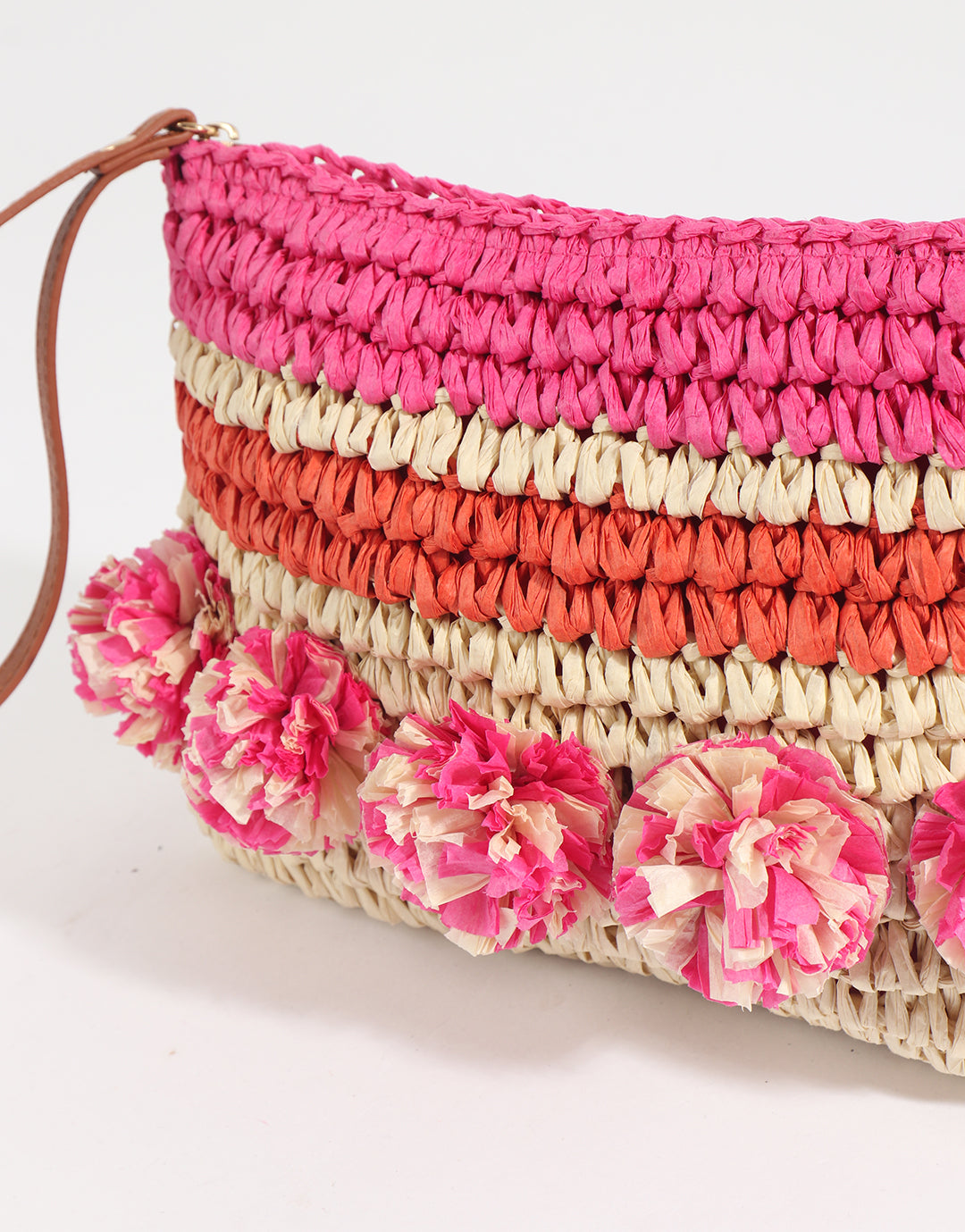 Tilda Clutch Bag - Natural and Pink - Simply Beach UK