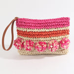 Tilda Clutch Bag - Natural and Pink - Simply Beach UK