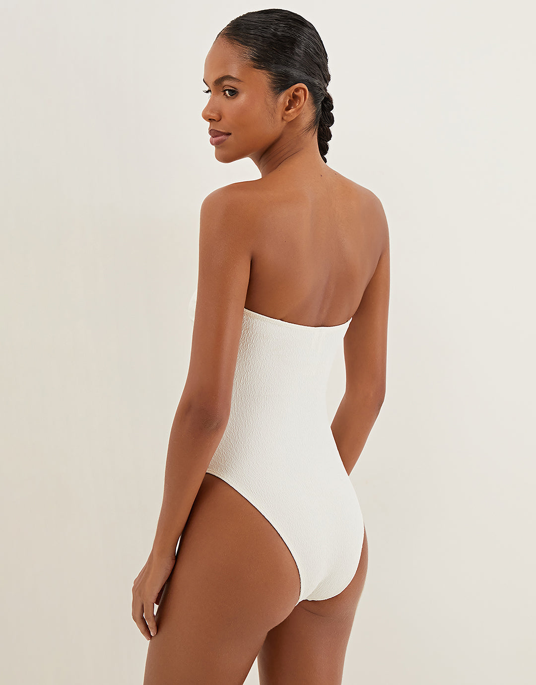 Firenze Jolie Bandeau Swimsuit - White - Simply Beach UK