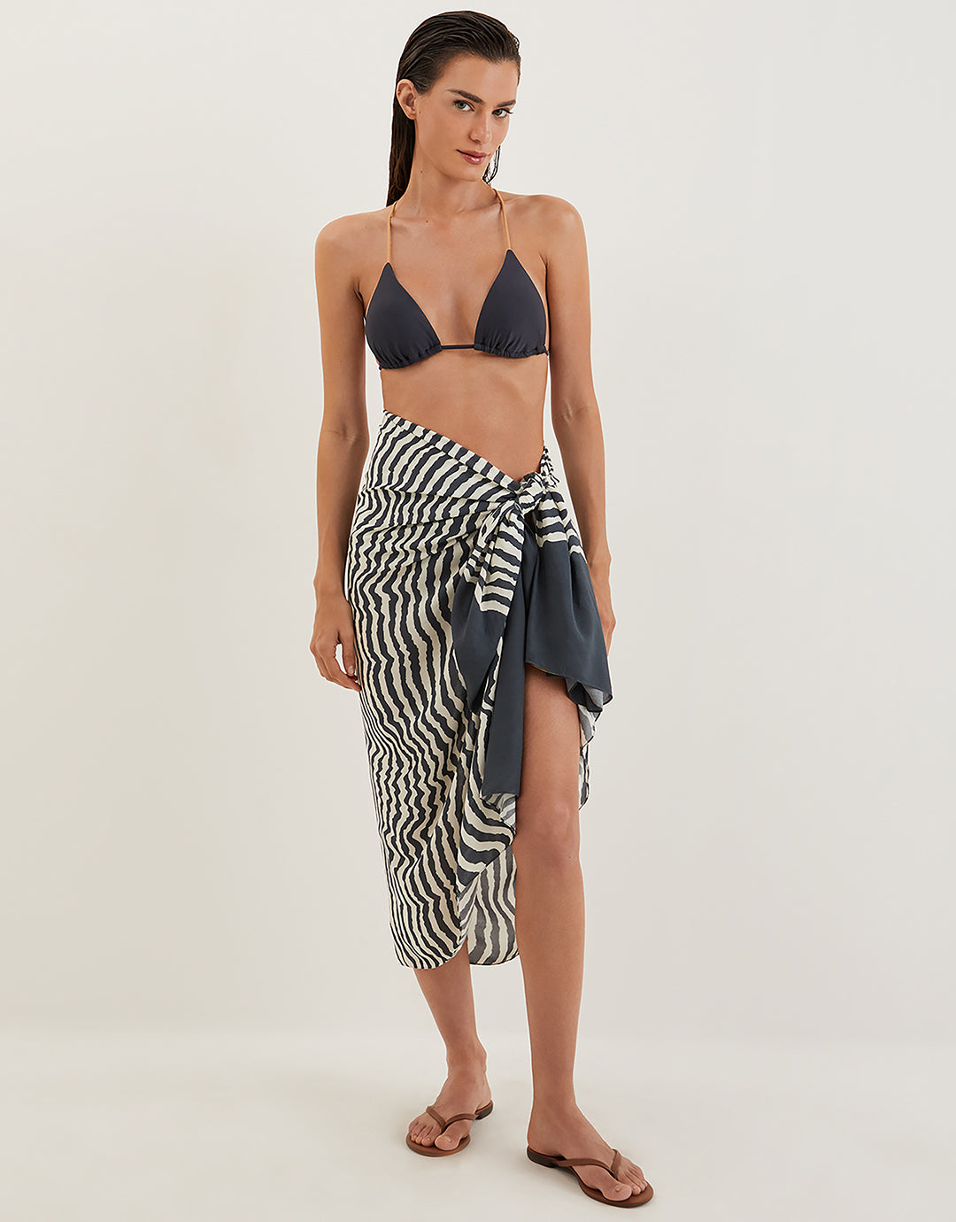 Ravine Printed Sarong - Stripe - Simply Beach UK