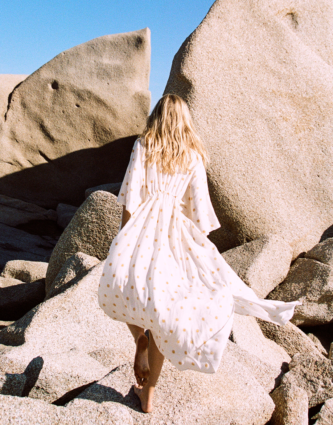 Treasured Trove Buttoned Dress - Sunny Cloud - Simply Beach UK