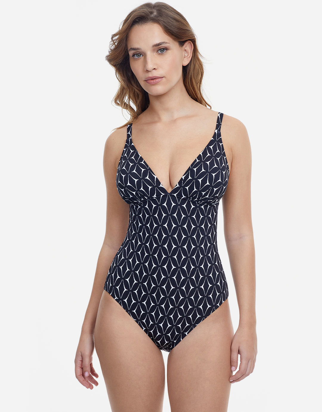 Profile Supreme V Neck Swimsuit - Black - Simply Beach UK