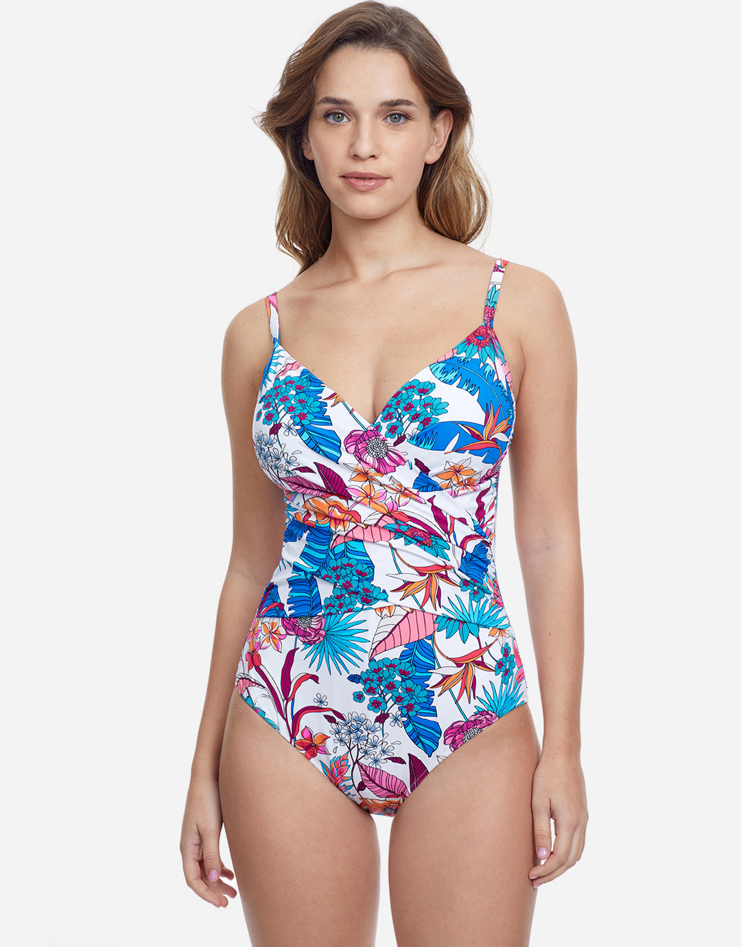 Bohemian Gypsy V Neck Swimsuit - White - Simply Beach UK