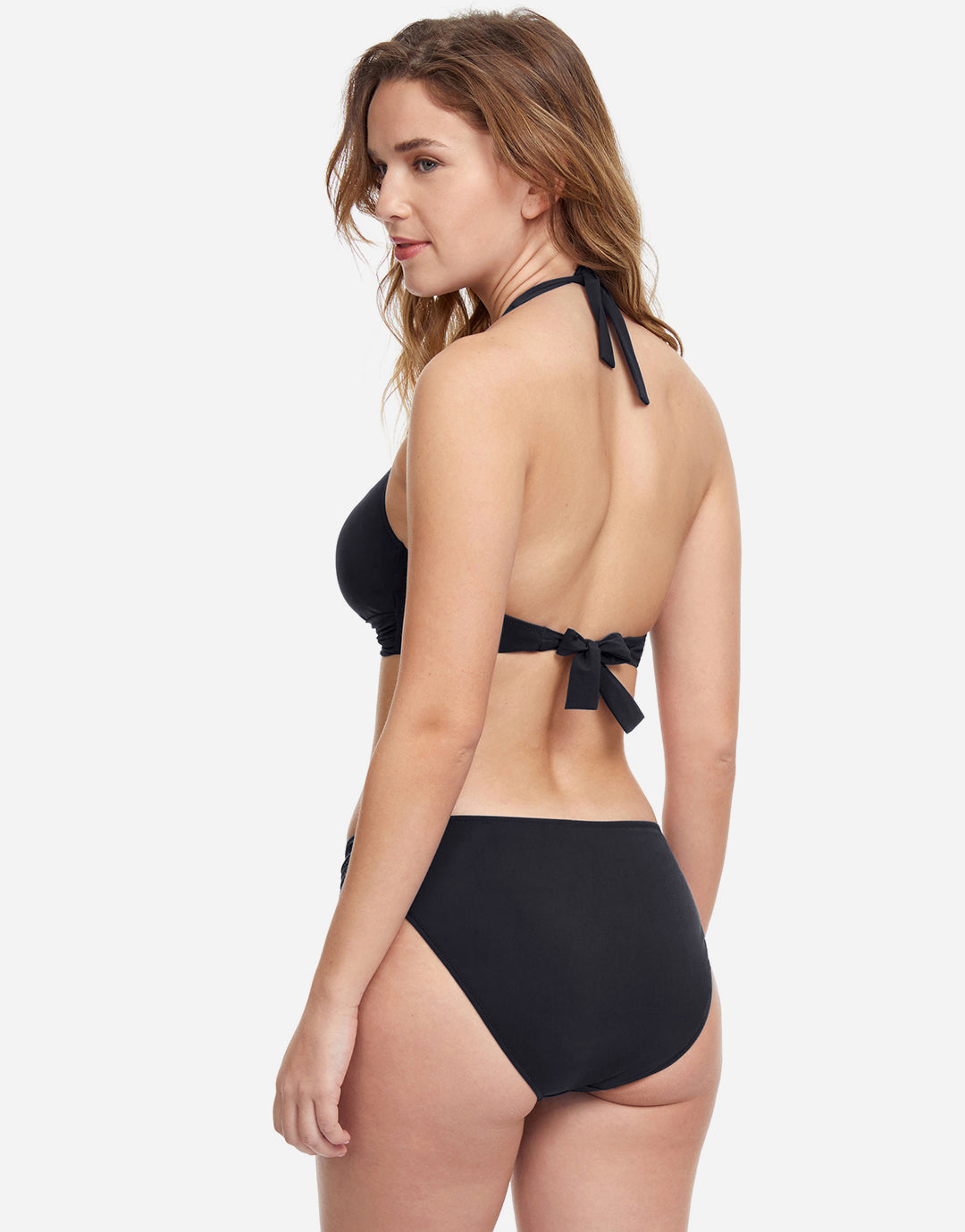 Profile Tutti Frutti Ruched Side Bikini Pant - Black - Simply Beach UK