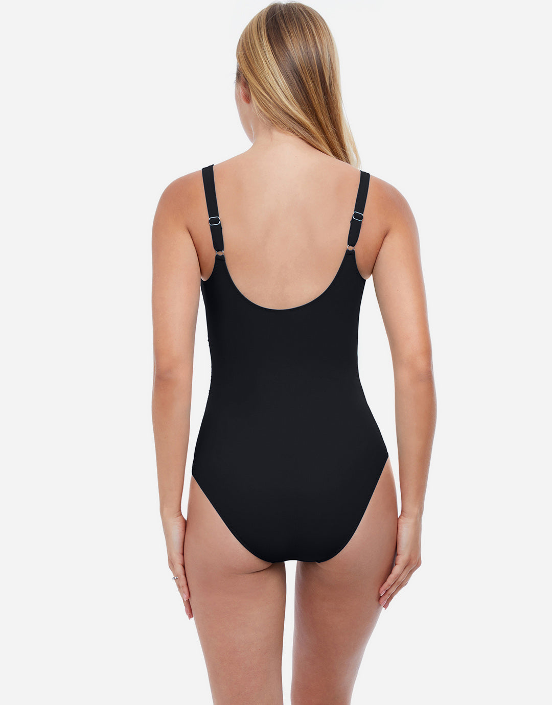 Profile Tutti Frutti V Neck Swimsuit - Black - Simply Beach UK