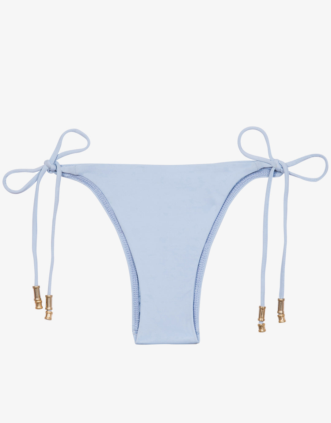 Smoke Blue Long Tie Full Bikini Bottom - Blue - Simply Beach UK