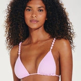 Grenadine Beads Parallel Tri Bikini Top - Lilac - Simply Beach UK
