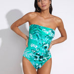 Mentha B Cup Bandeau Swimsuit - Green - Simply Beach UK