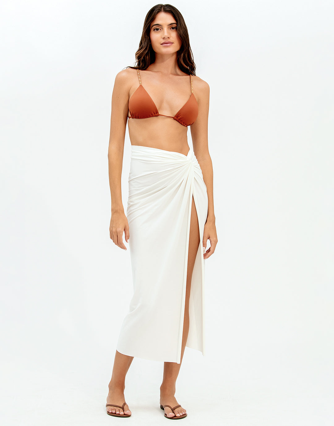 Karen Midi Skirt - Off White - Simply Beach UK