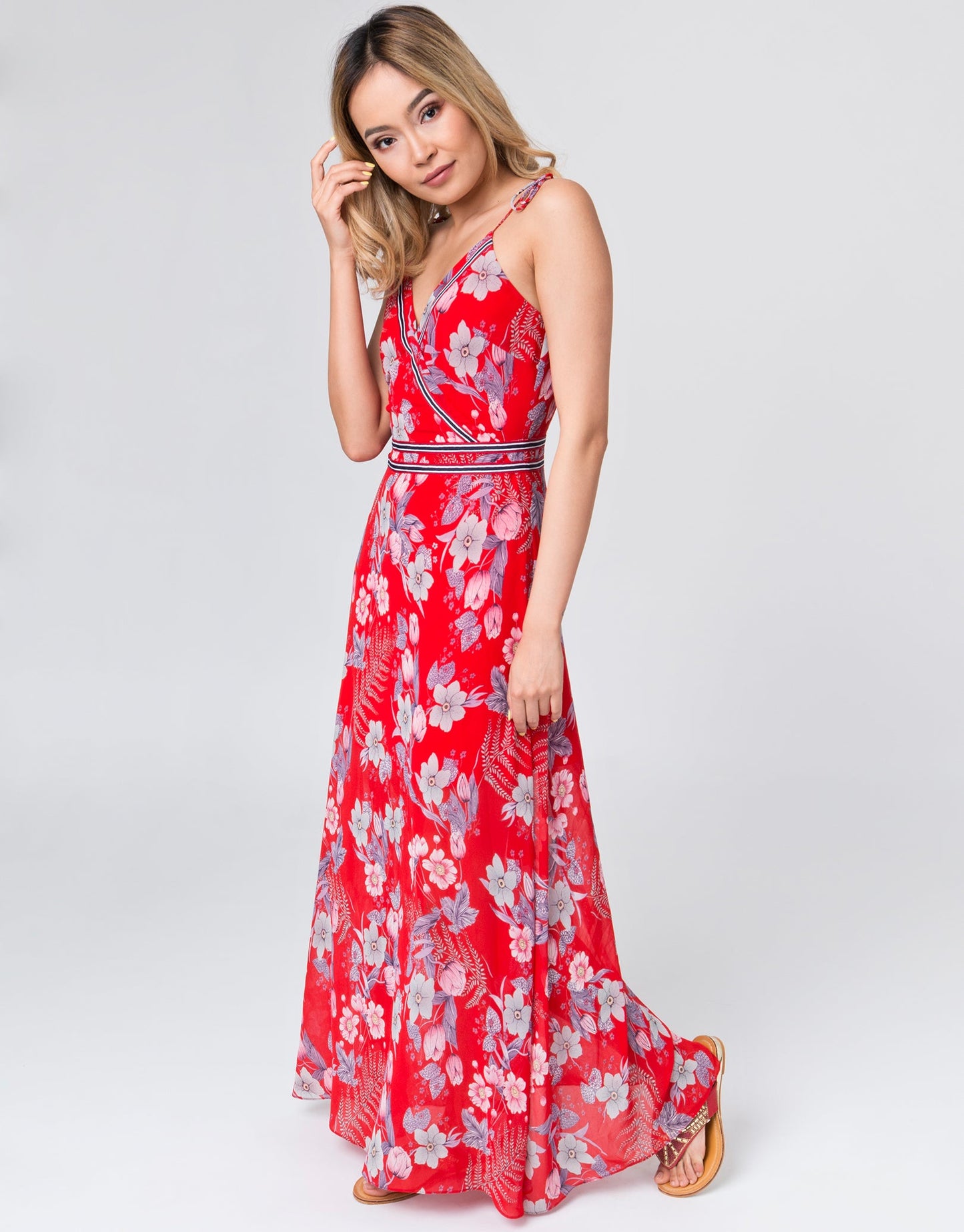 Pia Rossini Virginia Maxi Dress - Red
