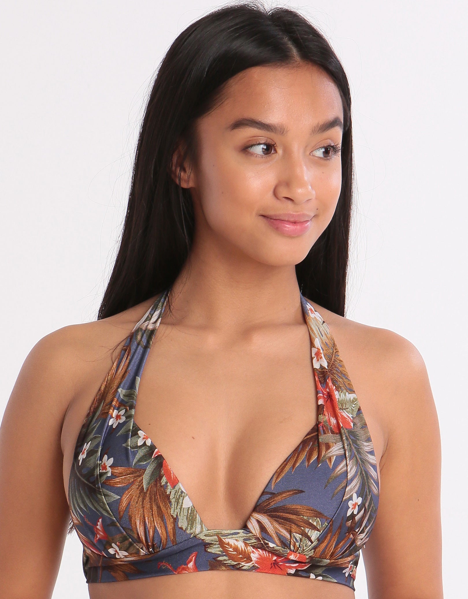 Banana Moon Iquitos Maho Halter Bikini Top - Blue