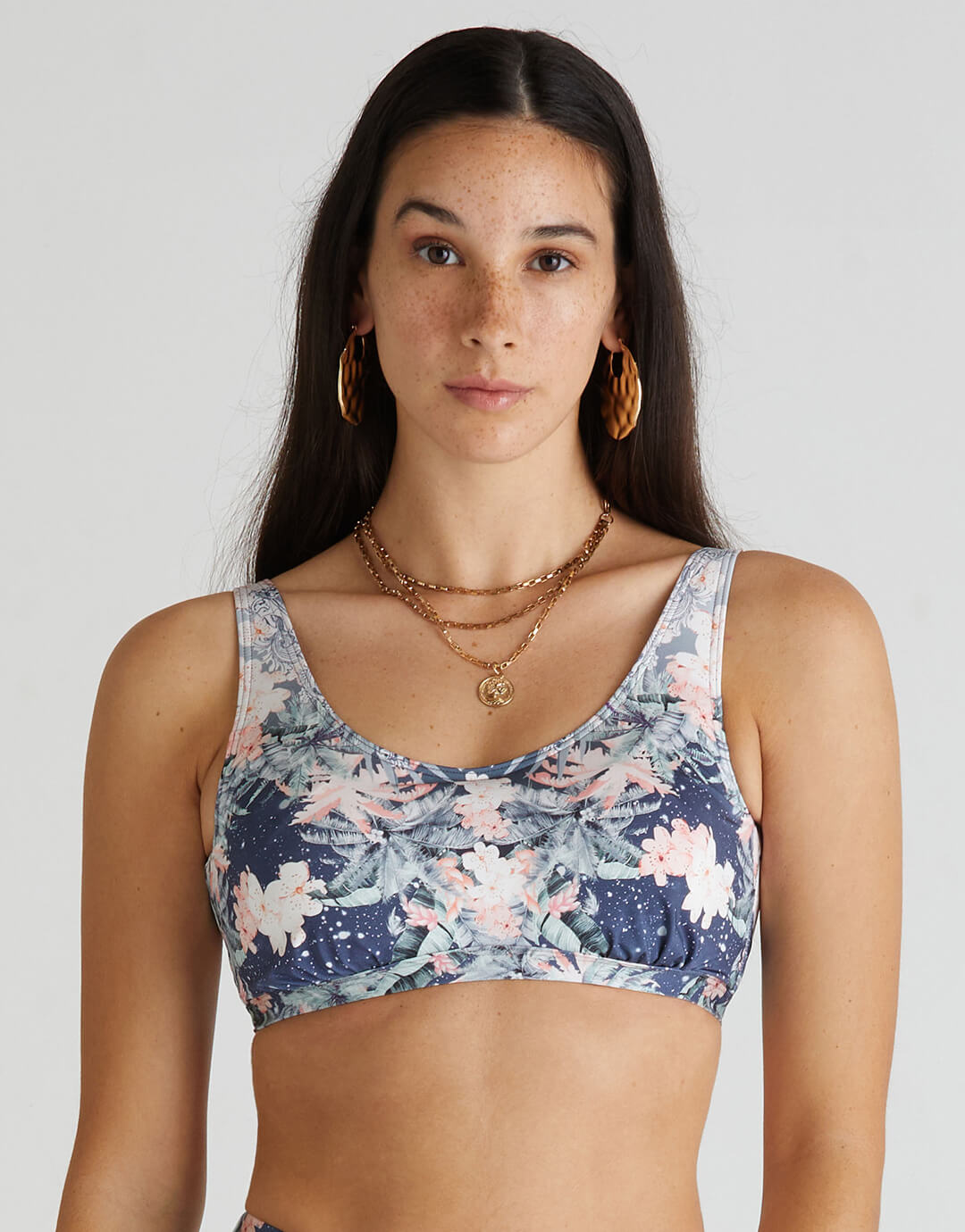 Indianic Ashley D/DD Cup Bikini Top - Floral - Simply Beach UK