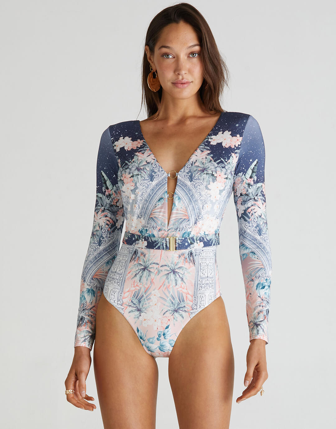 Indianic Alexandra One Piece Swimsuit - Floral - Simply Beach UK