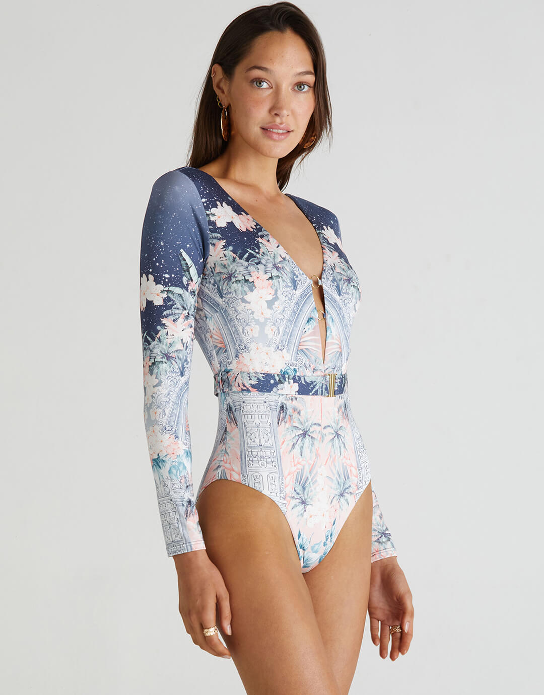 Indianic Alexandra One Piece Swimsuit - Floral - Simply Beach UK