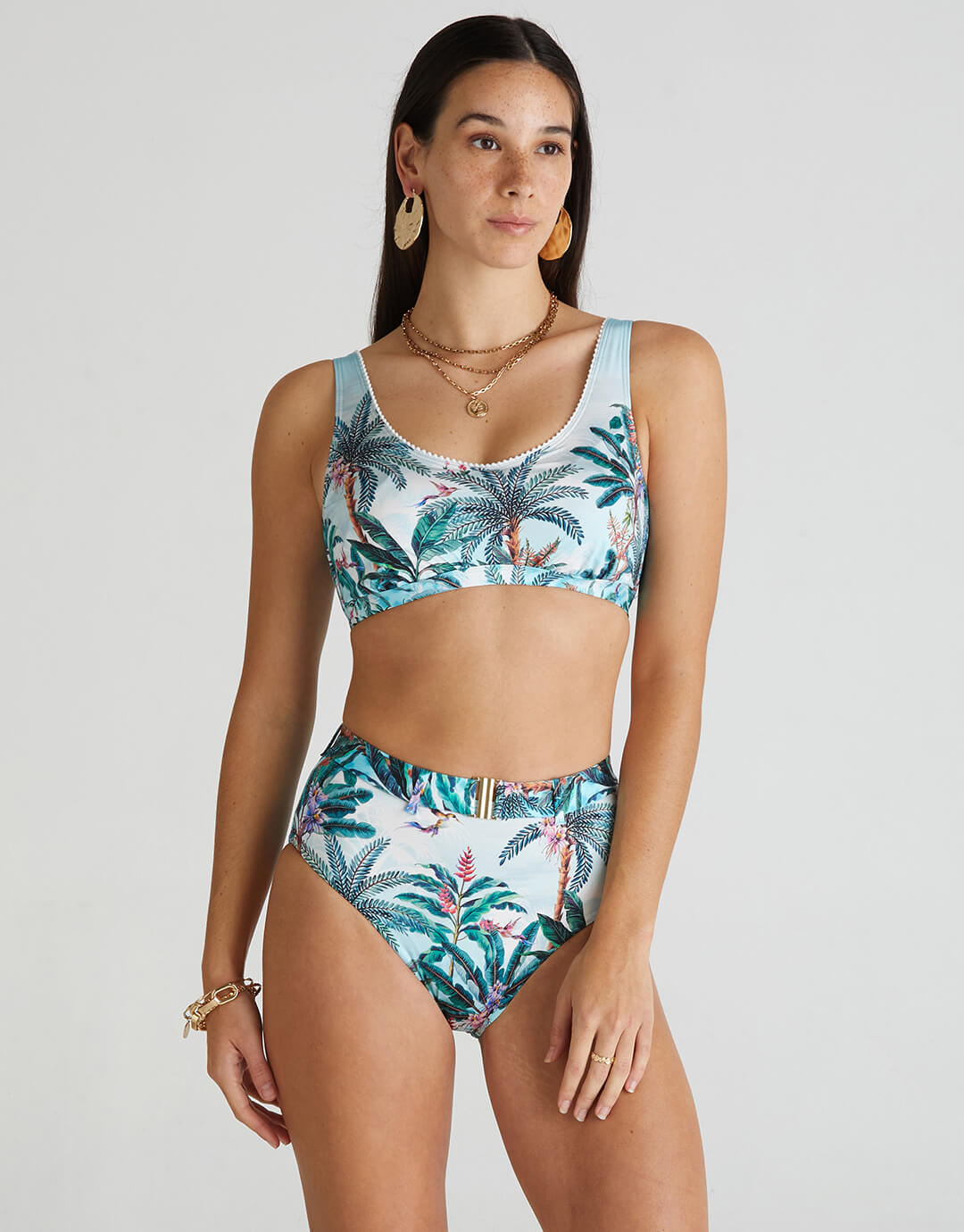 Muse Marilyn High Waist Bikini Pant - Multi - Simply Beach UK