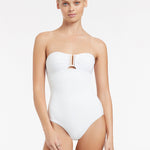 Jetset Bandeau Swimsuit - White - Simply Beach UK