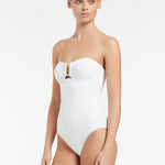 Jetset Bandeau Swimsuit - White - Simply Beach UK