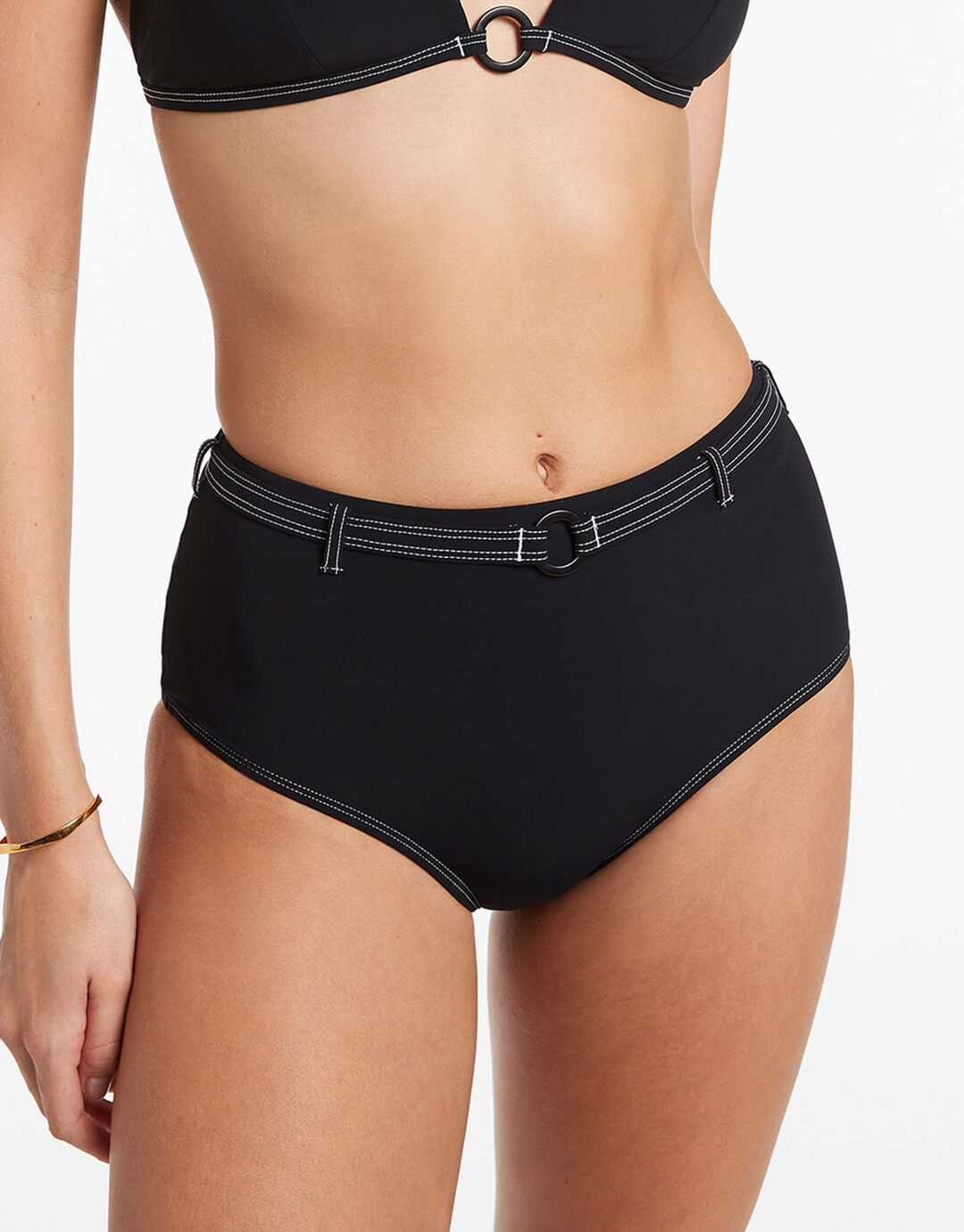 Signature High Waist Bikini Pant - Black - Simply Beach UK