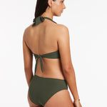 Jetset D DD U Trim Halter Bikini Top - Olive - Simply Beach UK