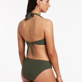Jetset D DD U Trim Halter Bikini Top - Olive - Simply Beach UK