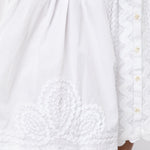 Poplin Blouson Dress with Ric-Rac Embroidery - White - Simply Beach UK