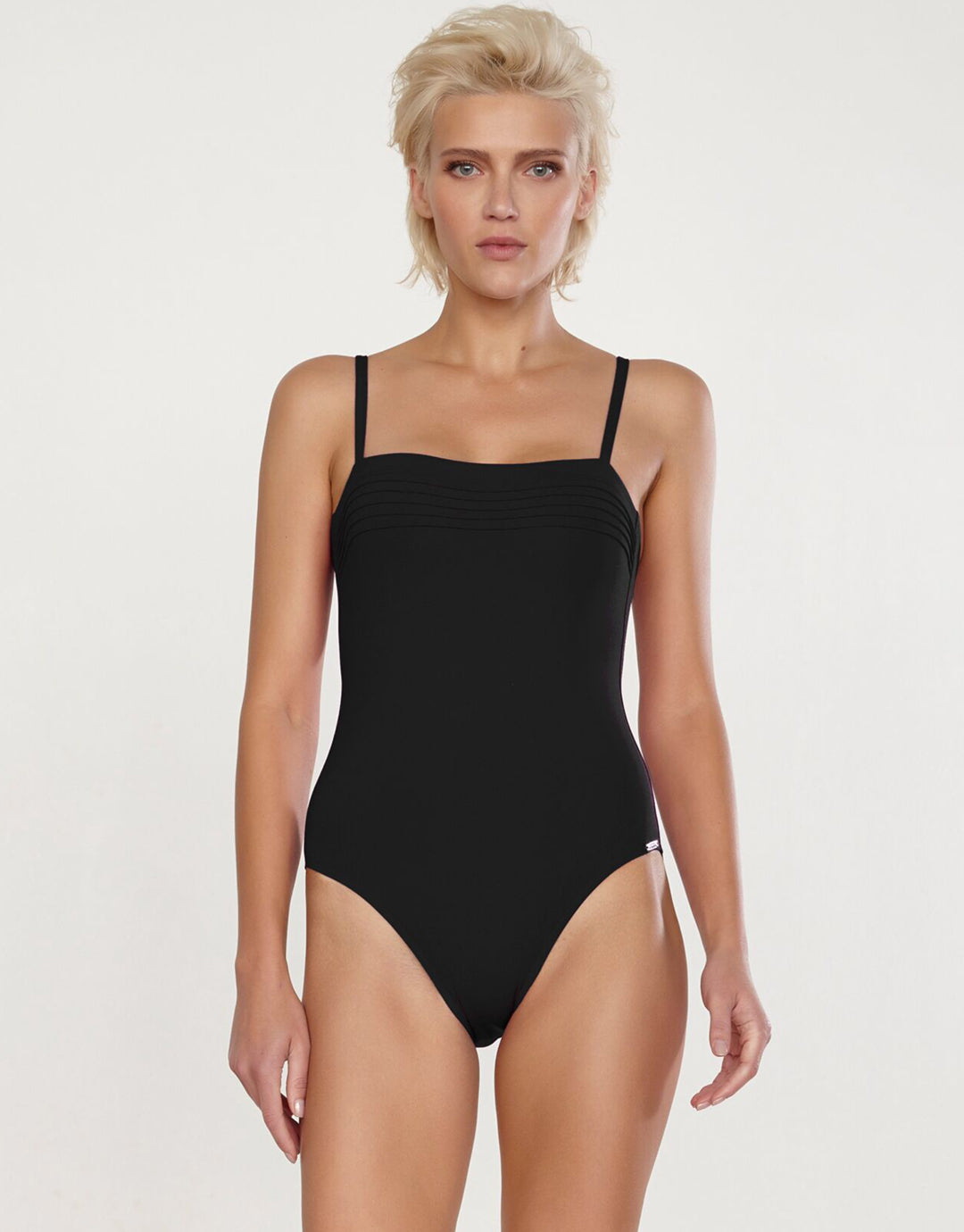 Softline Square Shape Swimsuit - Black - Simply Beach UK