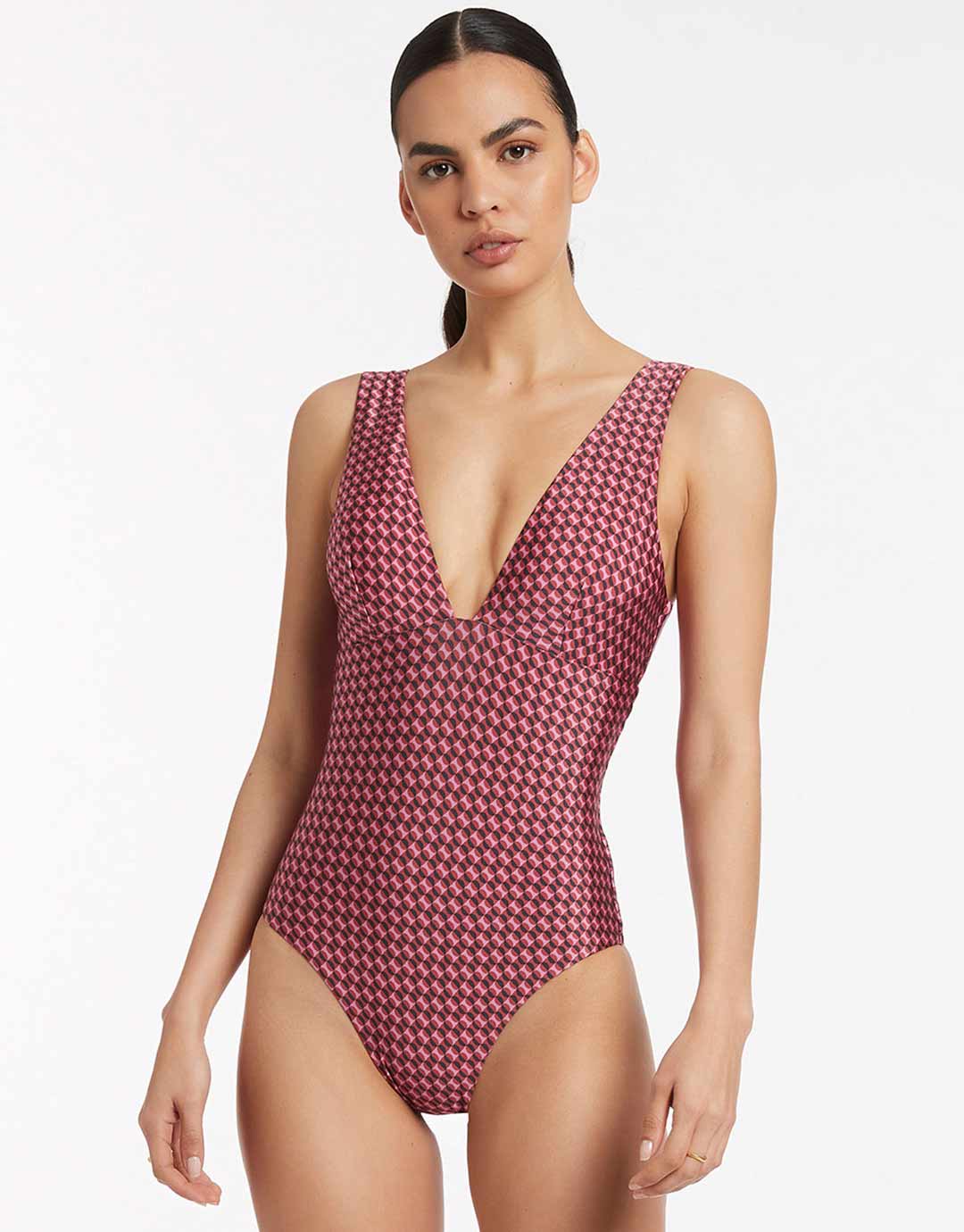 Lalita Plunge Swimsuit - Orchid - Simply Beach UK