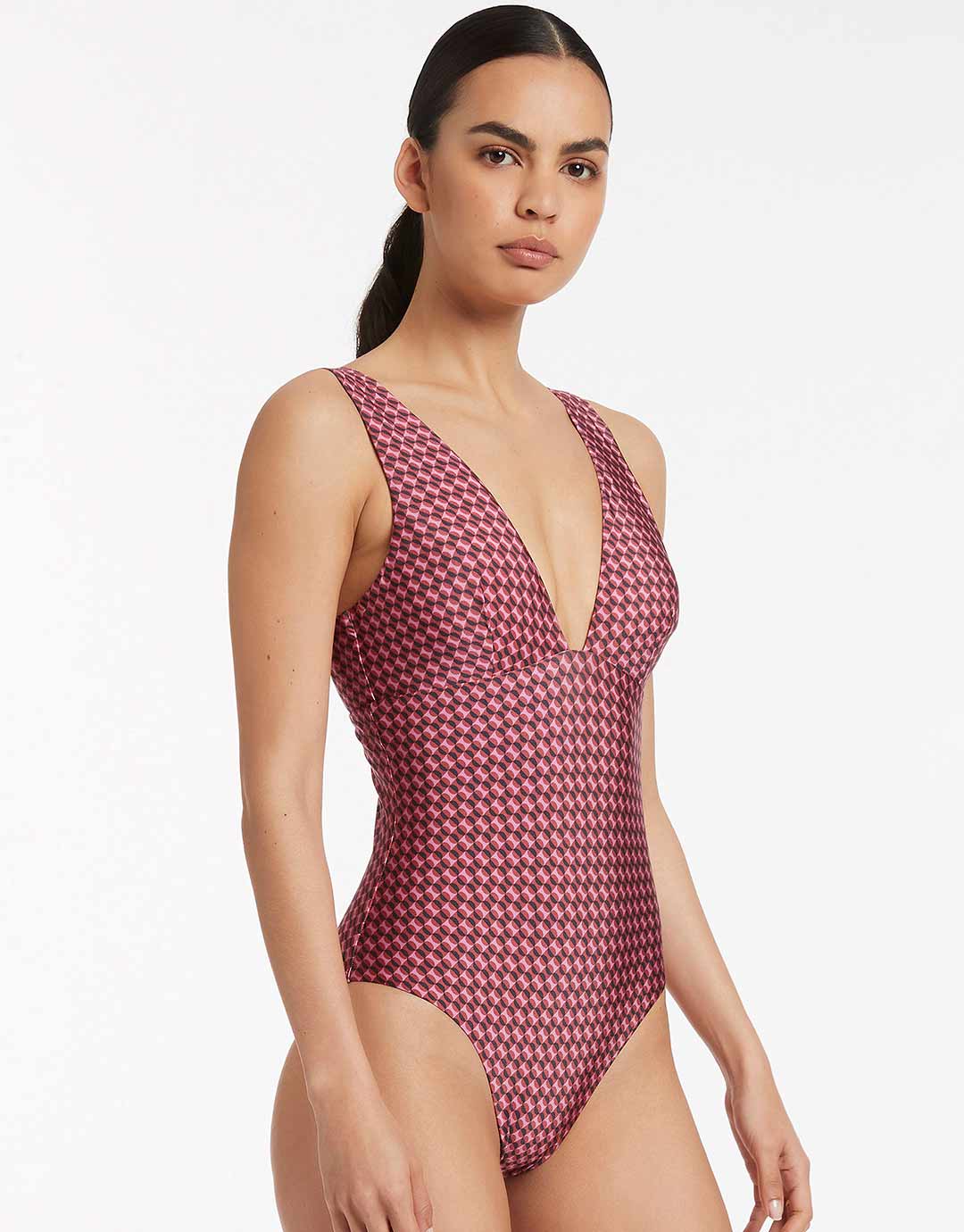 Lalita Plunge Swimsuit - Orchid - Simply Beach UK