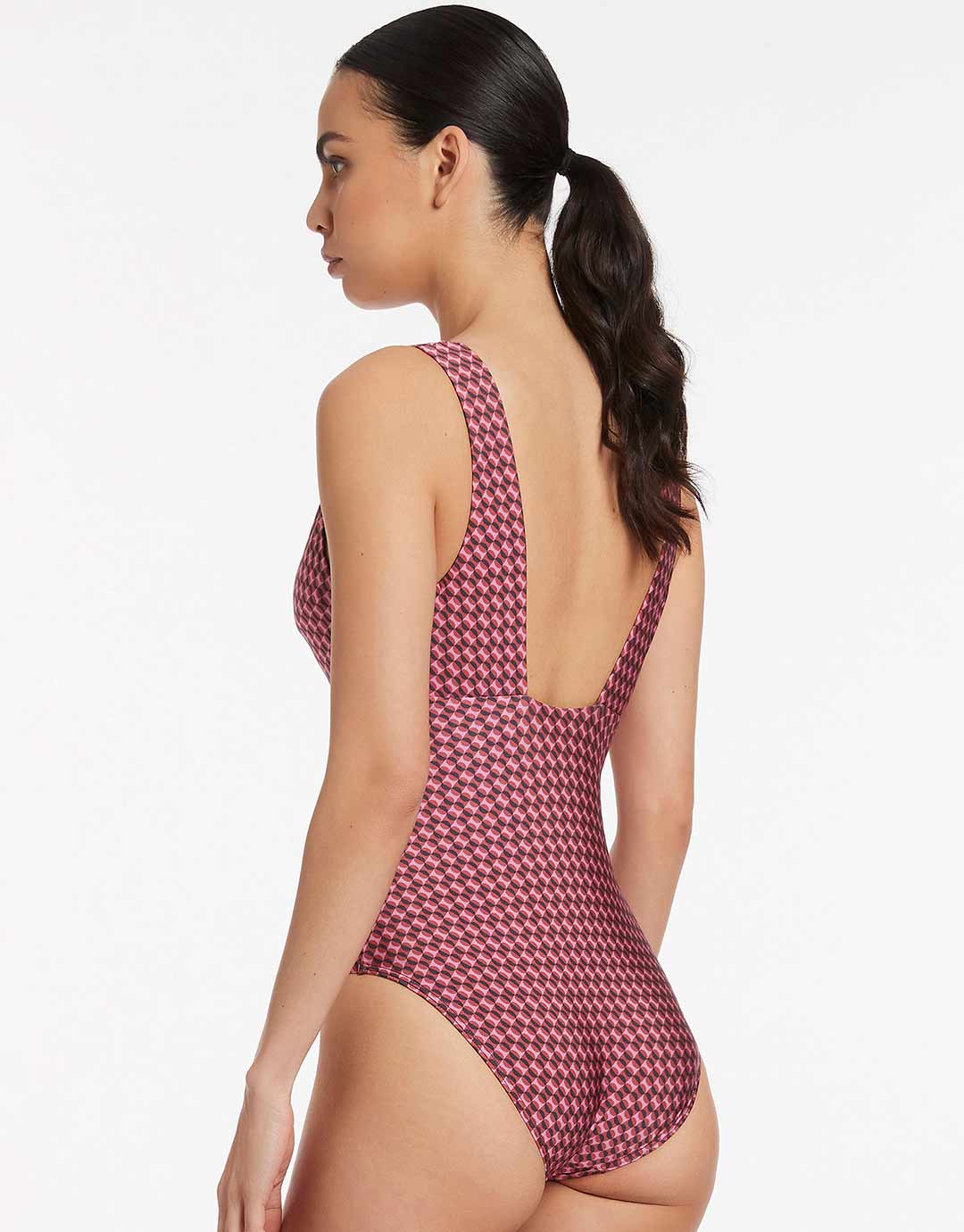 Lalita Plunge Swimsuit - Orchid - Simply Beach UK