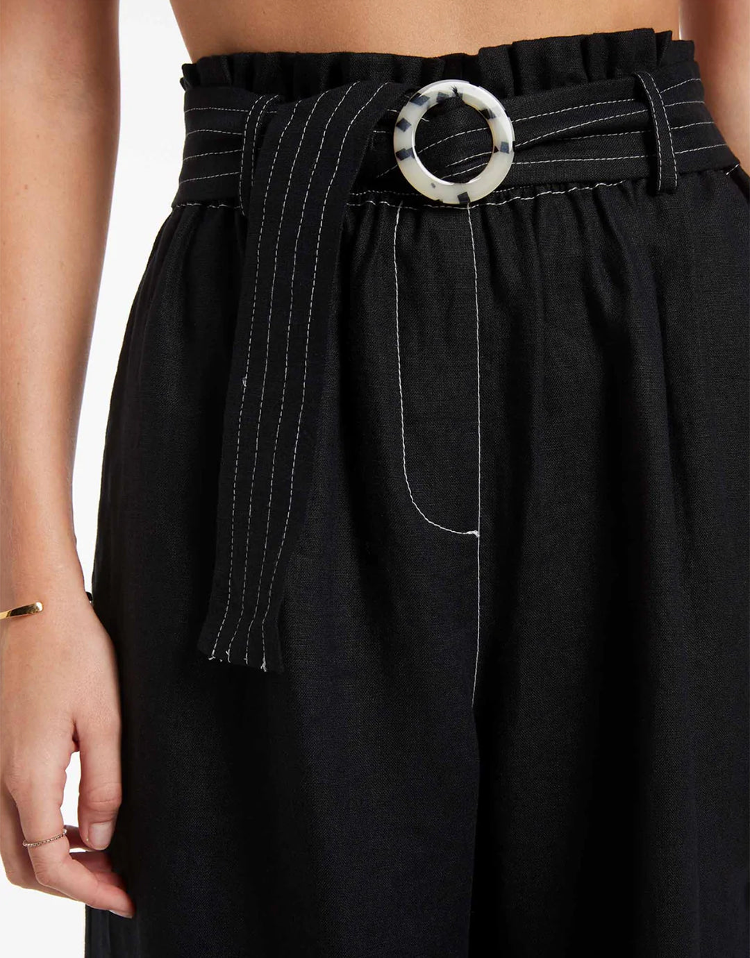 Jetset High Waist Beach Trouser - Black - Simply Beach UK