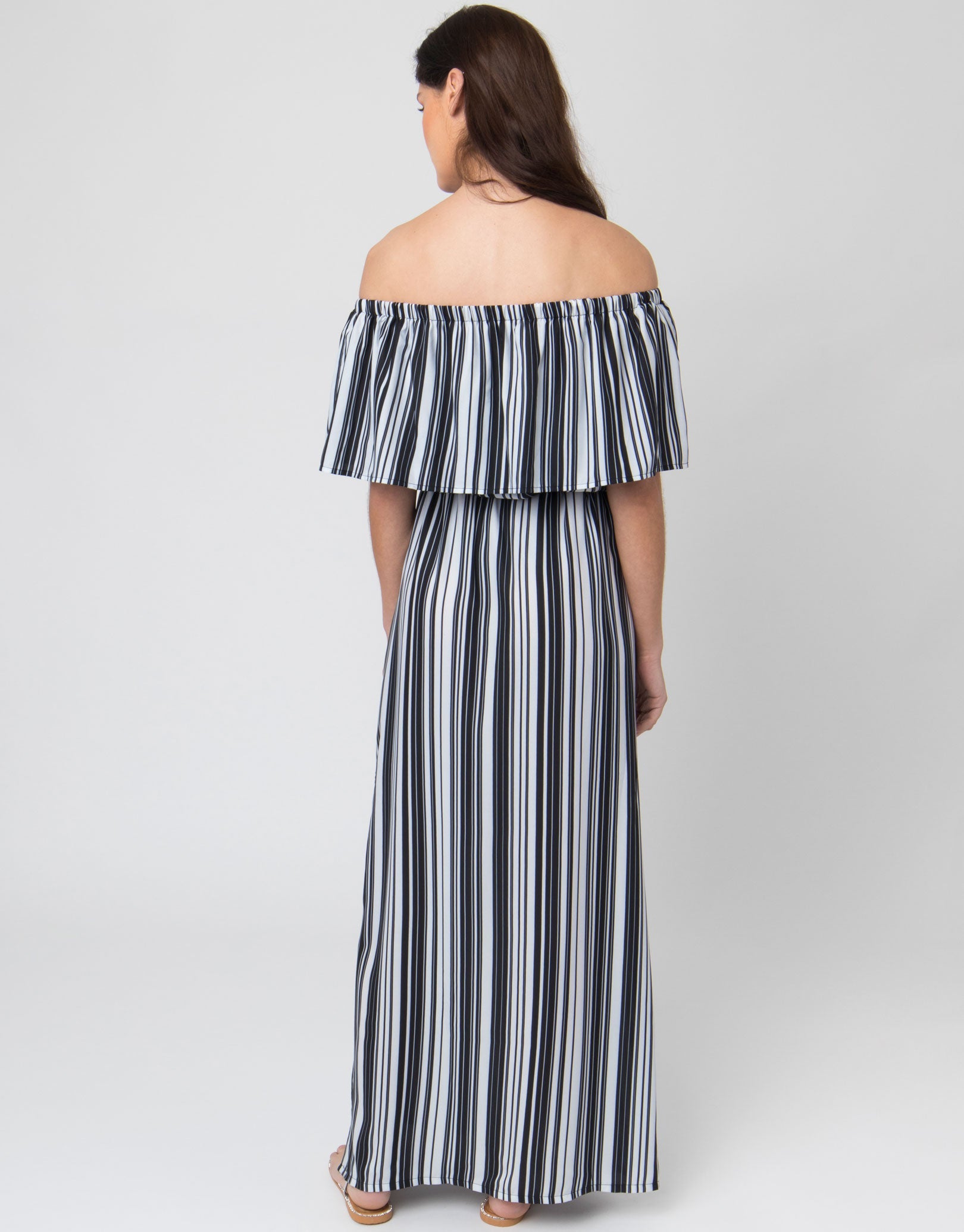 Pia Rossini Sovana Maxi Dress - Black/White
