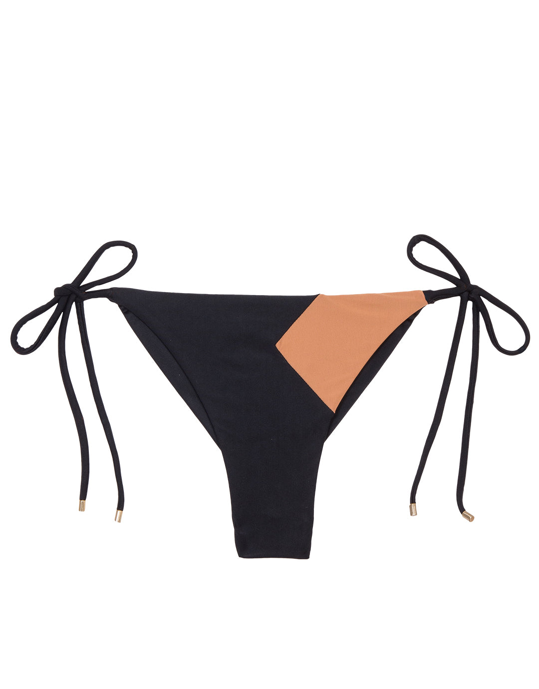 ViX Black Solid Dixie Tie Side Full Bikini Bottom