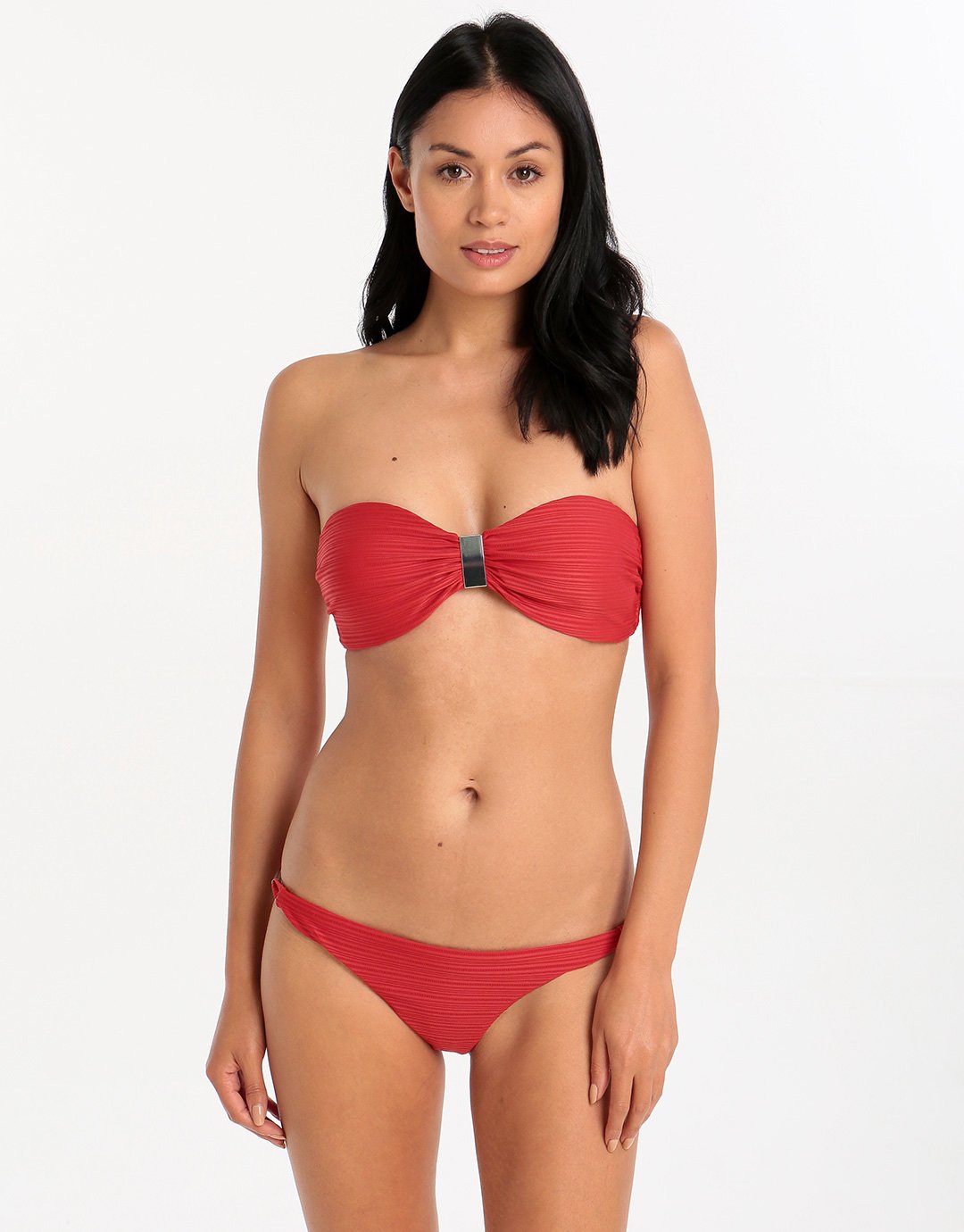 Jets Disposition Bandeau Top - Ruby