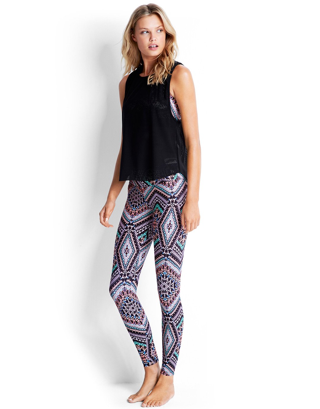 Seafolly Geo Mesh Tank - Black