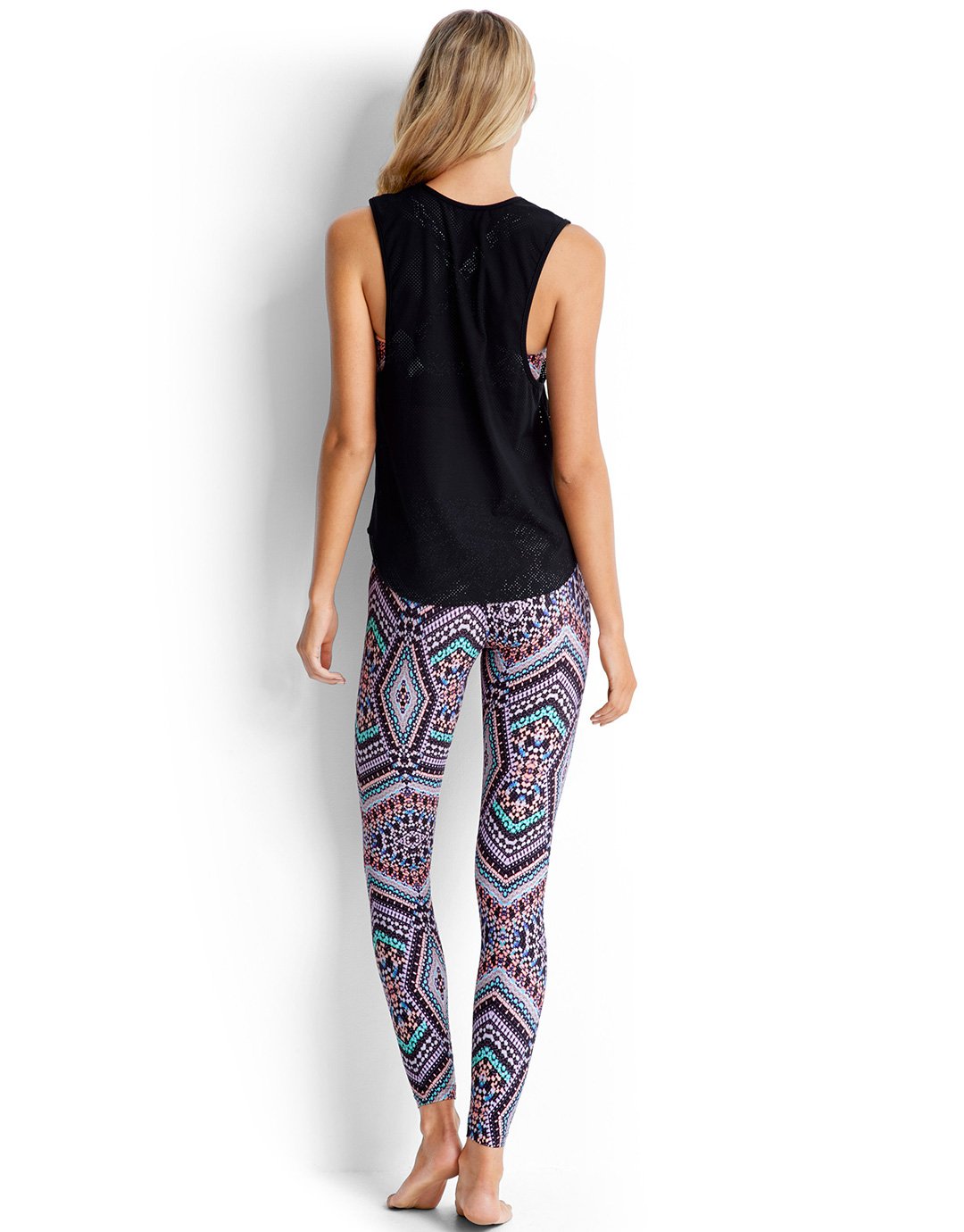 Seafolly Geo Mesh Tank - Black