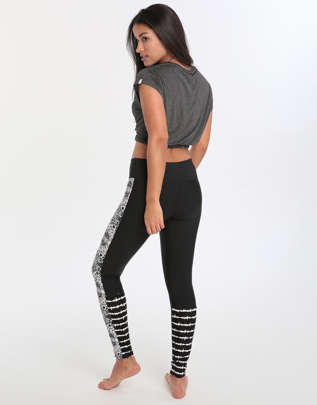 Seafolly Twist Front Crop Tee - Grey Marle