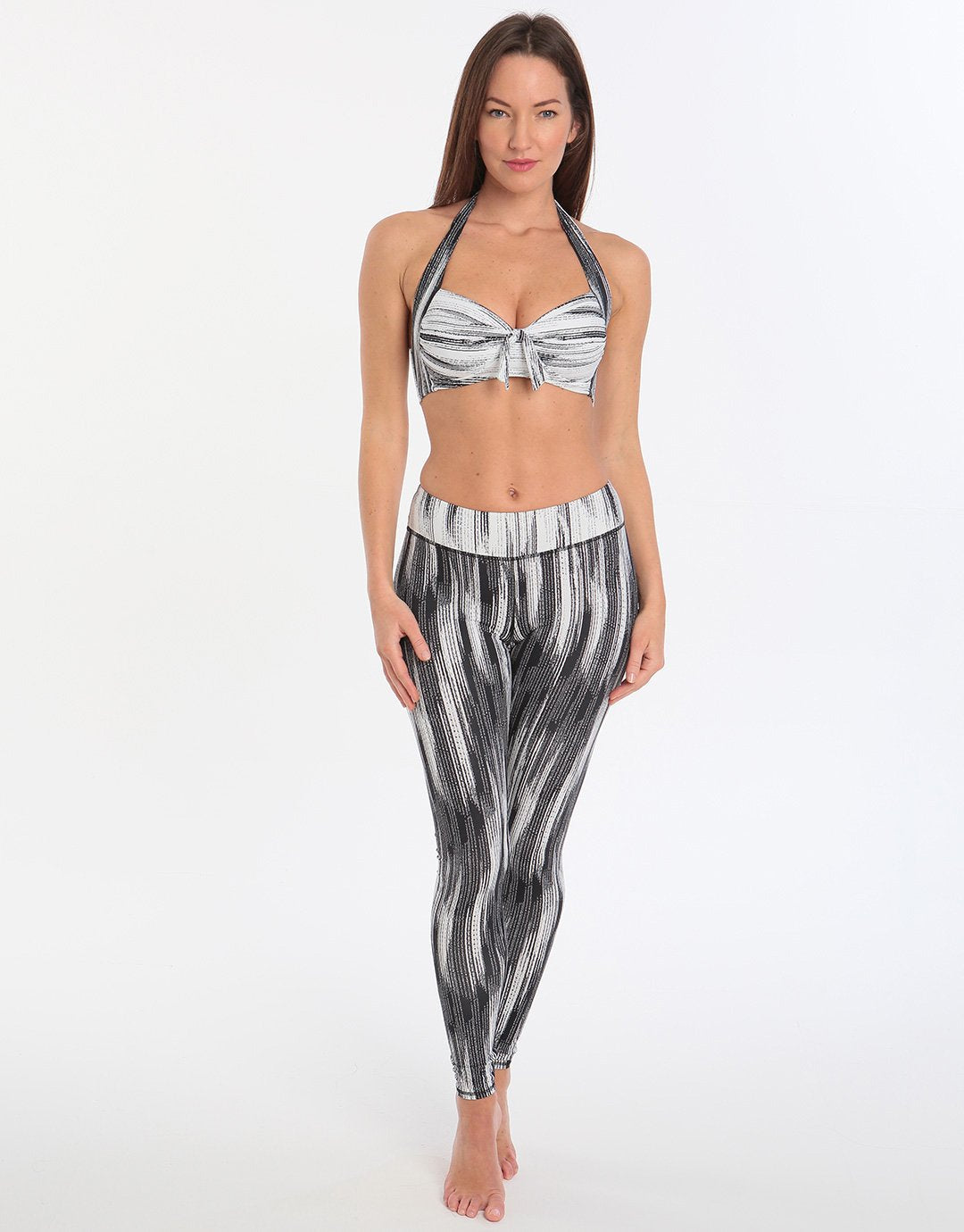 Sunseeker Let's Get Physical Tights - Black White