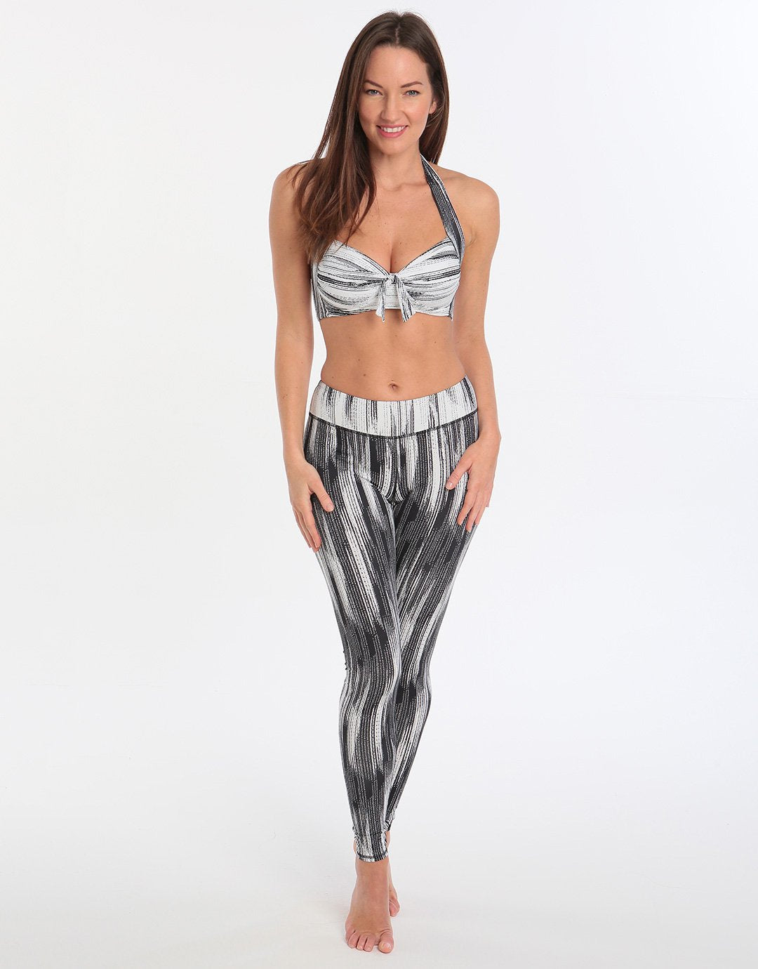 Sunseeker Let's Get Physical Tights - Black White