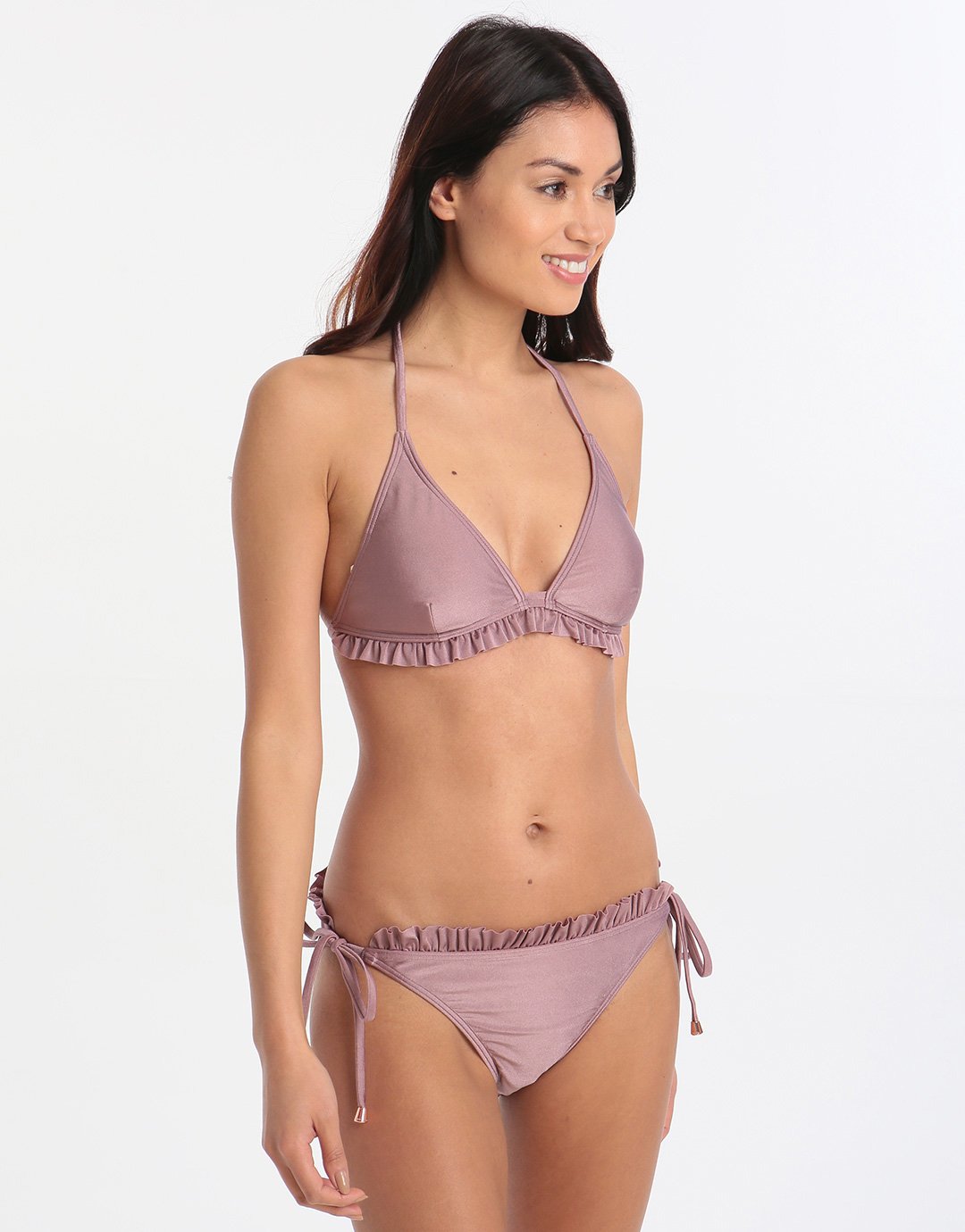 Ted Baker Frill Tie Side Pant - Dusky Pink
