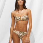 Lush Utopia Twist Bandeau Bikini Top - Botanical Camo - Simply Beach UK