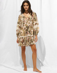 Lush Utopia Mini Tunic Dress - Botanical Camo - Simply Beach UK