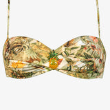 Lush Utopia Twist Bandeau Bikini Top - Botanical Camo - Simply Beach UK