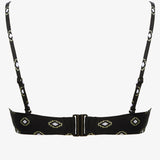 Tiles Craft Bralette Bikini Top - Black Neutrals - Simply Beach UK