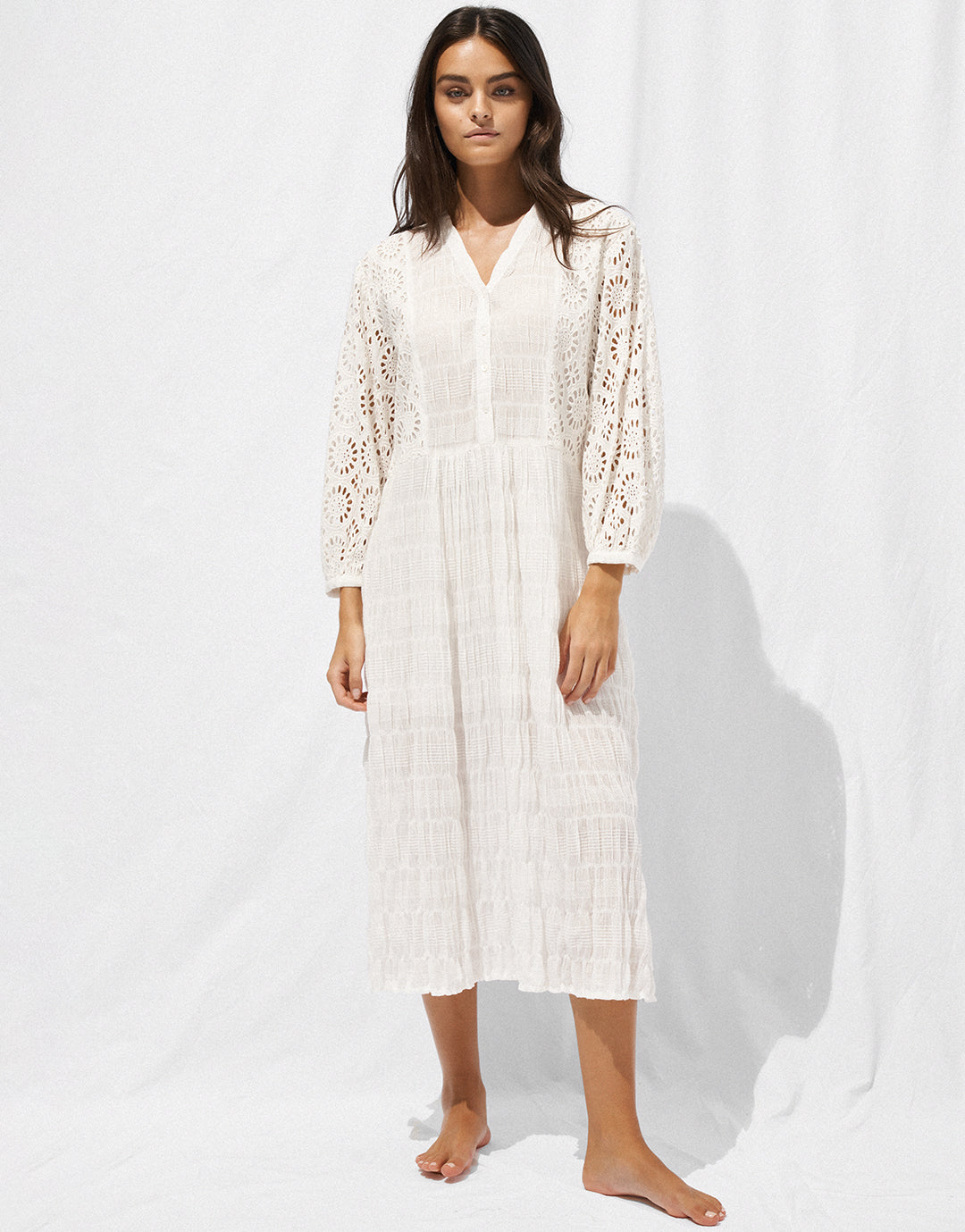 Midi Beach Dress - Optic White - Simply Beach UK